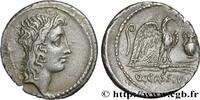 THE REPUBLIC (280 BC to 27 BC) Denier CASSIA Rome 55 AC. (18,5mm, 3,60g, 3h) -