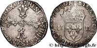 FRANCE Quart d'écu, croix feuillue de face HENRY IV Rennes 1602 (30mm, 9,49g, 10h) -