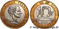 FRANCE Essai de 10 francs Montesquieu V REPUBLIC Pessac 1989 (23mm, 6,49g, 6h) -