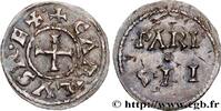 FRANCE Denier CHARLES II LE CHAUVE / THE BALD Paris s.m. (21mm, 1,76g, 8h) -