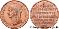 FRANCE Médaille, Hommage au commandant Franchetti TROISIÈME RÉPUBLIQUE 1870 (23mm, 4,59g, 12h) -
