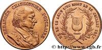 FRANCE Médaille, Beranger Chansonnier PERSONNAGES 1857 (23,50mm, 3,95g, 12h) -