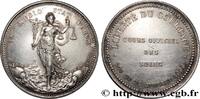 FRANCE Médaille, courtiers de commerce de soie, refrappe LYON ET LE LYONNAIS - JETONS ET MÉDAILLES DU XIXe SIÈCLE (1866) (36,5mm, 21,21g, 12h) -