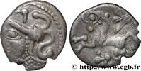 FRANCE Denier à la tête casquée à gauche et aux carnyx GALLIA - AULERCI CENOMANI (Area of Le Mans) Le Mans (72) c. 80-50 AC. (12,30mm, 0,99g, 6h) -