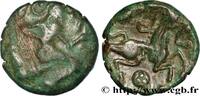 FRANCE Bronze au personnage courant et à l’androcéphale GALLIA BELGICA - BELLOVACI (Area of Beauvais) Beauvais (60) c. Ier siècle avant J.-C. (15mm, 3,41g, 7h) -