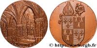 FRANCE Médaille, Abbaye de Royaumont MONUMENTS ET HISTOIRE Monnaie de Paris 1979 (68mm, 174,19g, 12h) -