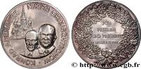 FRANCE Médaille, Nikita Khrouchtchev et Konrad Adenauer PERSONNAGES (1955) (49,5mm, 49,29g, 12h) -