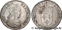 FRANCE Quart d'écu, portait à la mèche longue LOUIS XIV THE SUN KING Paris 1650 (27mm, 6,86g, 6h) -