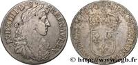 FRANCE Demi-écu, portrait apollinien LOUIS XIV THE SUN KING Lyon 1670 (32mm, 13,41g, 6h) -