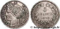 FRANCE 5 francs Cérès, sans légende GOUVERNEMENT DE LA DÉFENSE NATIONALE Bordeaux 1870 (37mm, 24,83g, 6h) -