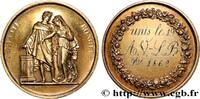 FRANCE Médaille de mariage, Fidélité et Bonheur AMOUR ET MARIAGE 1862 (34mm, 16,12g, 12h) -