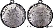 FRANCE Médaille, Promulgation de la constitution DEUXIÈME RÉPUBLIQUE 1848 (52mm, 17,82g, 12h) -