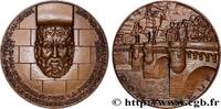 FRANCE Médaille, Le Pont-Neuf et la statue de Henri IV, r MONUMENTS ET HISTOIRE Monnaie de Paris 1977 (71,5mm, 203,68g, 12h) -