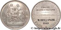 FRANCE Médaille, École impériale et spéciale des Beaux-Ar BEAUX-ARTS - SOCIÉTÉS, ÉCOLES ET PRIX 1869 (40,5mm, 37,12g, 12h) -