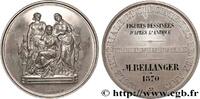 FRANCE Médaille, École impériale et spéciale des Beaux-Ar BEAUX-ARTS - SOCIÉTÉS, ÉCOLES ET PRIX 1870 (40,5mm, 37,85g, 12h) -