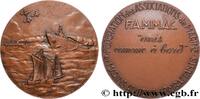 FRANCE Médaille, Fédération des Associations de Marins et MER ET MARINE : PAQUEBOTS, NAVIRES, BATEAUX Monnaie de Paris 1881 (58mm, 97,14g, 12h) -