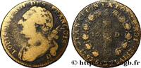 FRANCE 12 deniers dit au faisceau, type FRANÇOIS LOUIS XVI Roanne 1793 (28mm, 10,62g, 6h) -