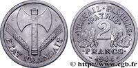 FRANCE 2 francs Francisque FRENCH STATE Castelsarrasin 1944 (27mm, 2,20g, 6h) -