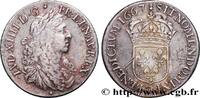 FRANCE Demi-écu, portrait apollinien LOUIS XIV THE SUN KING Lyon 1667 (33mm, 13,44g, 6h) -