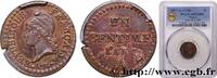 FRANCE Un centime Dupré, grand 7 DIRECTOIRE Paris 1799 (18mm, g, 6h) -