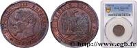 FRANCE Deux centimes Napoléon III, tête nue SECOND EMPIRE Bordeaux 1857 (20mm, 2g, 6h) -