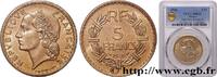 FRANCE 5 francs Lavrillier, bronze-aluminium PROVISIONAL GOVERNEMENT OF THE FRENCH REPUBLIC 1946 (31mm, 12,00g, 6h) -