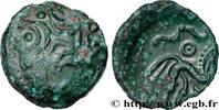 FRANCE Bronze au cheval, dérivé de types belges GALLIA - AULERCI EBUROVICES (Area of Évreux) Évreux (27) c.60-50 AC. (15mm, 2,07g, 2h) -