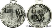 FRANCE Médaille, Apollo 11 CONQUÊTE DE L'ESPACE - EXPLORATION SPATIALE 1969 (39,5mm, 17,88g, 12h) -
