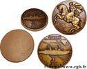 FRANCE Médaille, Mise en service du “Ville d’Alger” MER ET MARINE : PAQUEBOTS, NAVIRES, BATEAUX 1935 (67,5mm, 154,24g, 12h) -