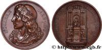 FRANCE Médaille, Inauguration de la fontaine Molière MONUMENTS 1844 (56,5mm, 91,85g, 12h) -