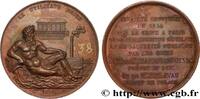 FRANCE Médaille, Constructions d’Établissements de salubr MONUMENTS 1824 (40,5mm, 38,51g, 12h) -