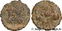 THE HERACLIUS DYNASTY (602-717) Follis CONSTANS II, CONSTANTINE IV, HERACLIUS and TIBERIUS Constantinople 662-667 (21,5mm, 5,17g, 6h) -