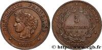 FRANCE 5 centimes Cérès III REPUBLIC Bordeaux 1871 (25mm, 5,10g, 6h) -