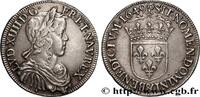 FRANCE Demi-écu, portrait à la mèche longue LOUIS XIV THE SUN KING Aix-en-Provence 1649 (32mm, 13,57g, 6h) -