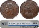 FRANCE Dix Centimes Napoléon tête laurée SECOND EMPIRE Bordeaux 1861 (30mm, 10,00g, 6h) -