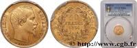FRANCE 10 francs or Napoléon III, tête nue, petit module SECOND EMPIRE Paris 1854 (17mm, 3,23g, 6h) -