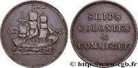 BRITISH TOKENS OR JETTONS 1/2 Penny - Ships Colonies BRITISH TOKENS OR JETTONS n.d. (26mm, 5,21g, 12h) -