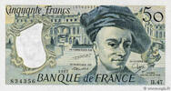 FRANCE 50 Francs QUENTIN DE LA TOUR FRANCE 50 Francs QUENTIN DE LA TOUR 1987 UNC- -