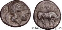 Hellenistic 1 (323 BC to 188 BC) Triobole LUCANIA - THOURIOI Thurium, Lucanie c. 430-410 AC. (11mm, 1,13g, 3h) -