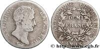 FRANCE Demi-franc Napoléon Empereur, Calendrier révolutio PREMIER EMPIRE / FIRST FRENCH EMPIRE Paris 1805 (18mm, 2,41g, 6h) -