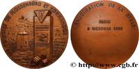 FRANCE Médaille, Inauguration de la stèle du camp de Flos SECONDE GUERRE WWII 1988 (67,5mm, 170,35g, 12h) -