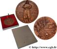 FRANCE Médaille, Soixantième anniversaire de la Bataille SECONDE GUERRE WWII Monnaie de Paris 1975 (71,5mm, 181,51g, 12h) -
