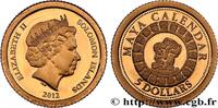 SOLOMON ISLANDS 5 Dollars Proof Élisabeth II / calendrier maya SOLOMON ISLANDS 2012 (11mm, 0,50g, 12h) -