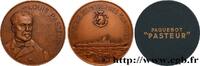 FRANCE Médaille, Paquebot Pasteur MER ET MARINE : PAQUEBOTS, NAVIRES, BATEAUX 1966 (67,5mm, 92,78g, 12h) -