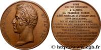 FRANCE Médaille, Première pierre du pont du duc de Bordea MONUMENTS 49 - Saumur 1825 (50,5mm, 51,73g, 12h) -