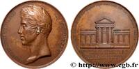 FRANCE Médaille, Reconstruction de la salle des séances d MONUMENTS 75 - Paris 1829 (50,5mm, 59,72g, 12h) -