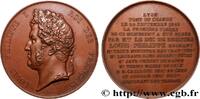 FRANCE Médaille, Pose de la première pierre du Pont du ch PONTS 1843 (51,5mm, 70,36g, 12h) -