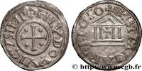 FRANCE Denier à la légende chrétienne LOUIS THE PIOUS Atelier indéterminé s.m. (21mm, 1,52g, 5h) -
