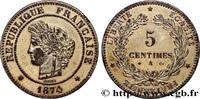 FRANCE 5 centimes Cérès, doré III REPUBLIC Paris 1874 (25mm, 4,93g, 6h) -