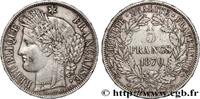 FRANCE 5 francs Cérès, avec légende GOUVERNEMENT DE LA DÉFENSE NATIONALE Paris 1870 (37mm, 24,92g, 6h) -